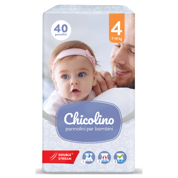 Подгузники детские Chicolino размер 4 (7-14 кг), 40 шт - 